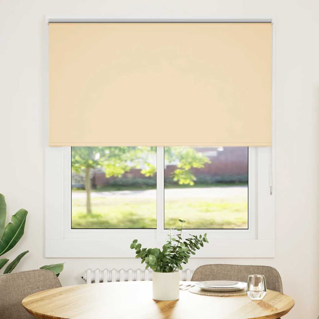 vidaXL Roleta zaciemniająca beżowa 130x150cm Szerokość tkaniny 126,6cm