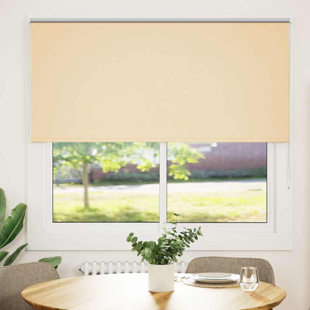 vidaXL Roleta zaciemniająca beżowa 145x150cm Szerokość tkaniny 141,6cm