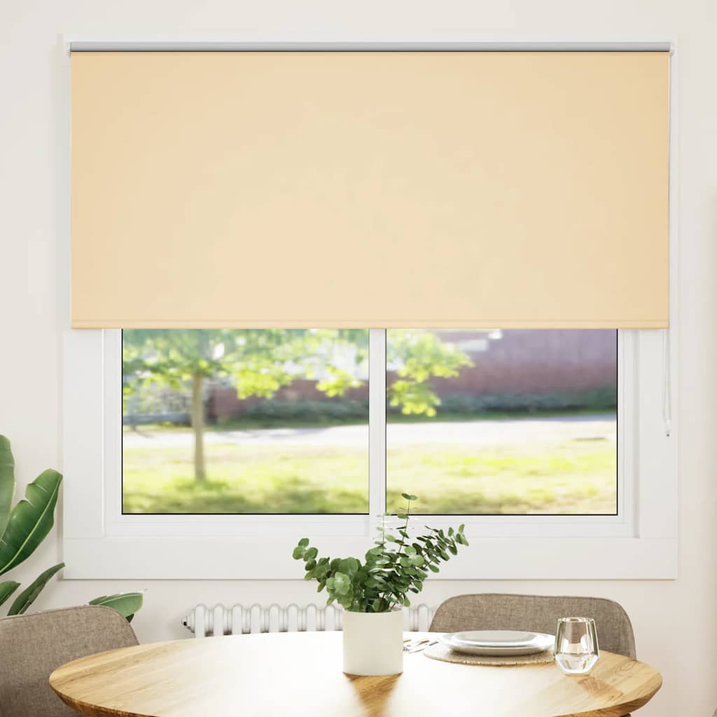 vidaXL Roleta zaciemniająca beżowa 155x150cm Szerokość tkaniny 151,6cm