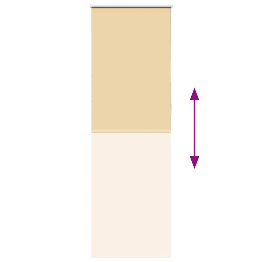 vidaXL Roleta zaciemniająca beżowa 65x210 cm Szerokość tkaniny 60,7 cm
