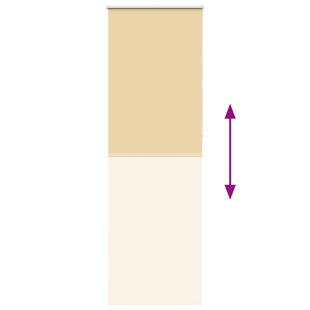 vidaXL Roleta zaciemniająca beżowa 75x210 cm Szerokość tkaniny 70,7 cm