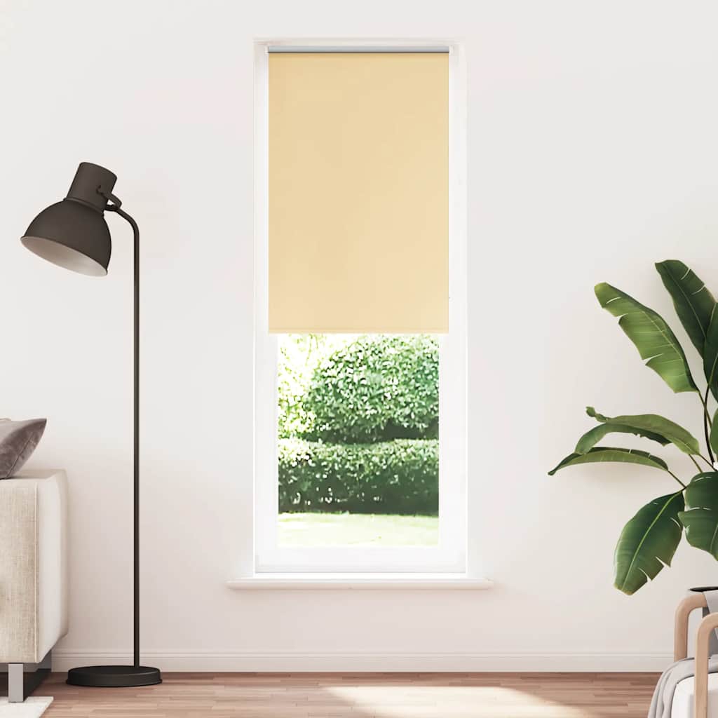 vidaXL Roleta zaciemniająca beżowa 80x210 cm Szerokość tkaniny 75,7 cm