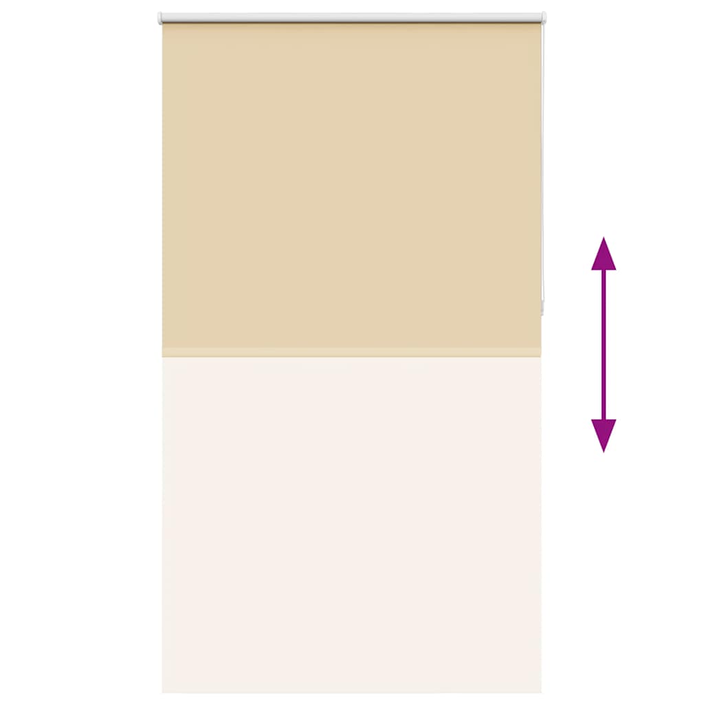 vidaXL Roleta zaciemniająca beżowa 130x210cm Szerokość tkaniny 126,6cm