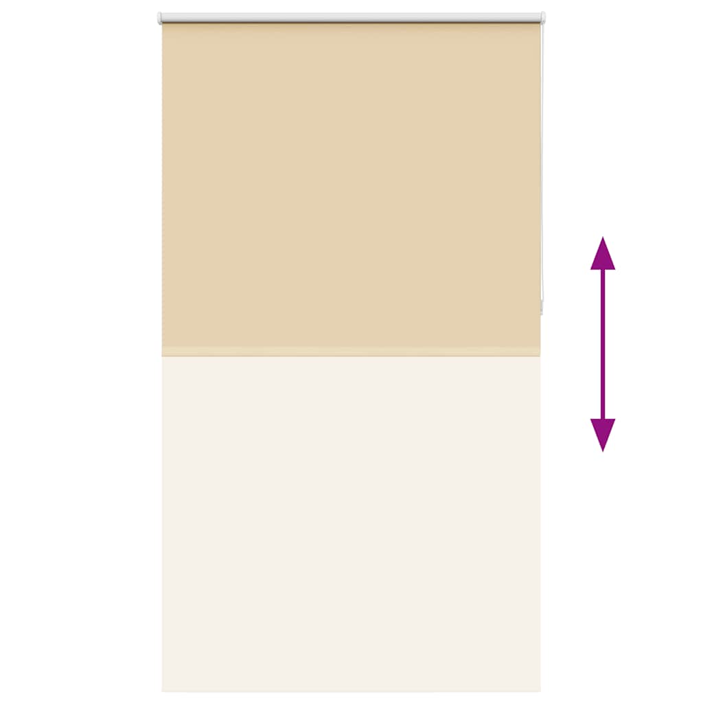 vidaXL Roleta zaciemniająca beżowa 140x210cm Szerokość tkaniny 136,6cm