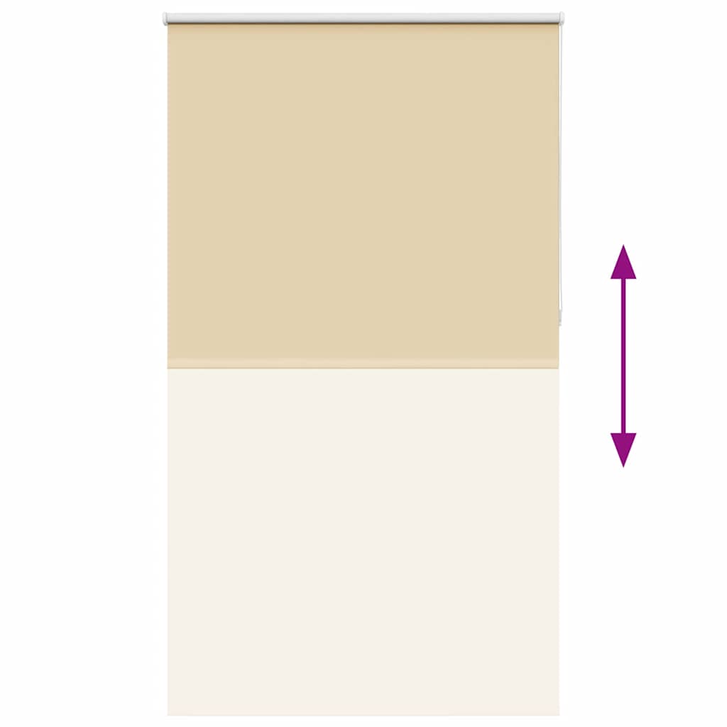 vidaXL Roleta zaciemniająca beżowa 130x230cm Szerokość tkaniny 126,6cm