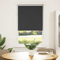 vidaXL Roleta zaciemniająca czarny 75x130 cm Szerokość tkaniny 70,7 cm