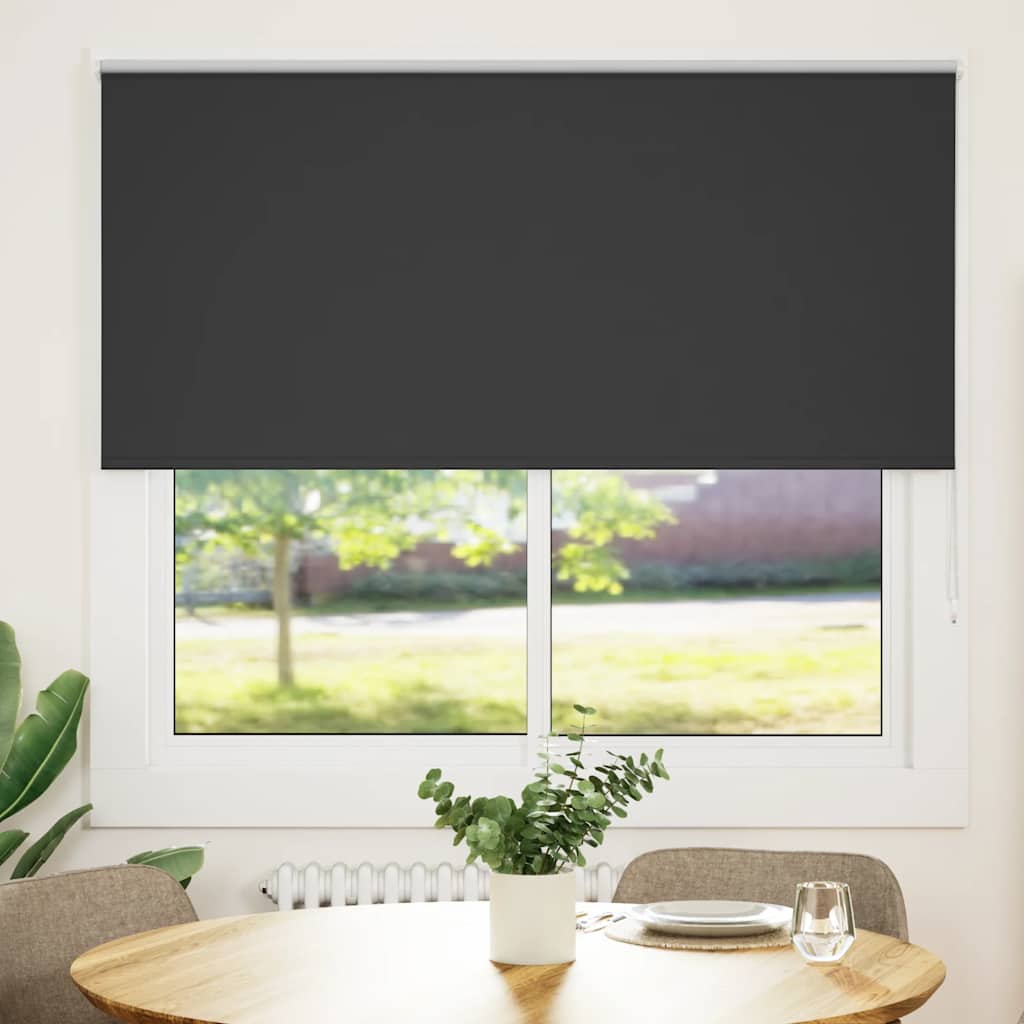 vidaXL Roleta zaciemniająca czarny 165x130cm Szerokość tkaniny 161,6cm