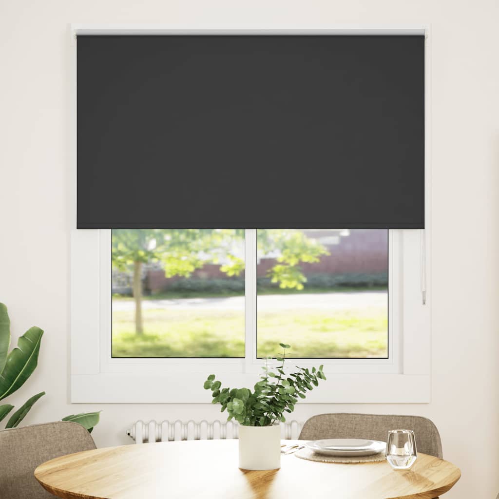 vidaXL Roleta zaciemniająca czarny 125x150cm Szerokość tkaniny 121,6cm
