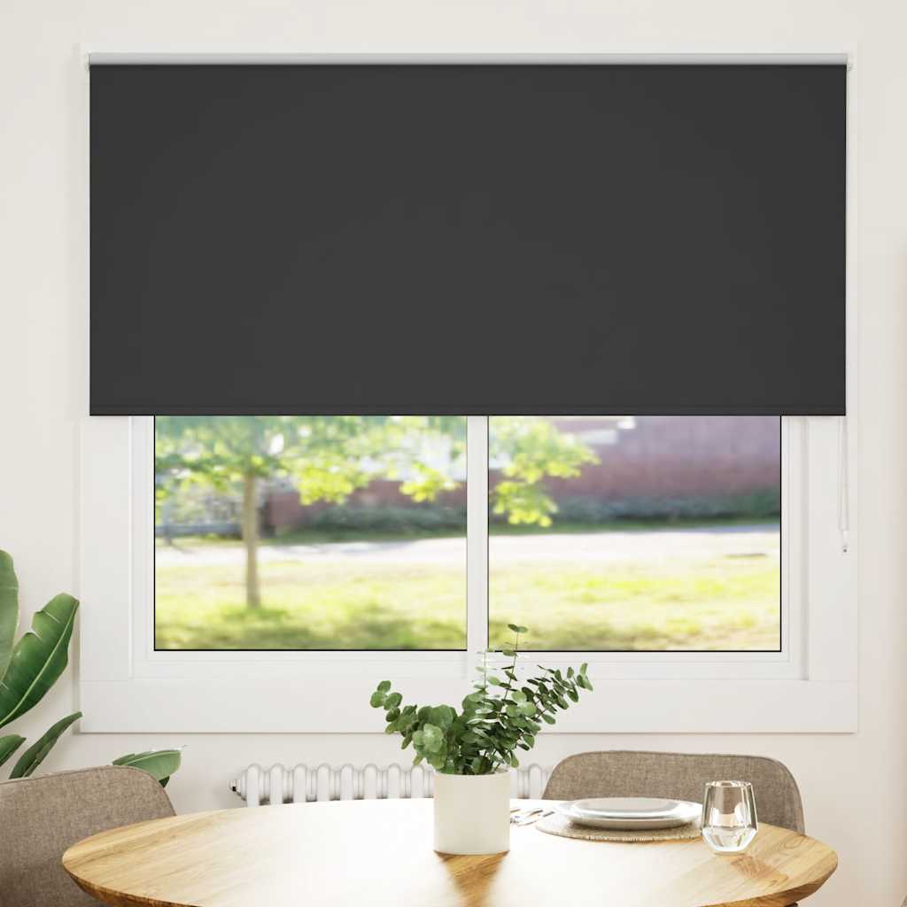 vidaXL Roleta zaciemniająca czarny 145x175cm Szerokość tkaniny 141,6cm