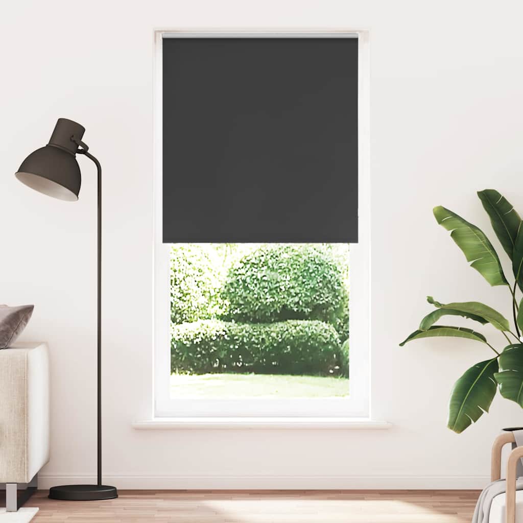 vidaXL Roleta zaciemniająca czarny 90x210 cm Szerokość tkaniny 85,7 cm