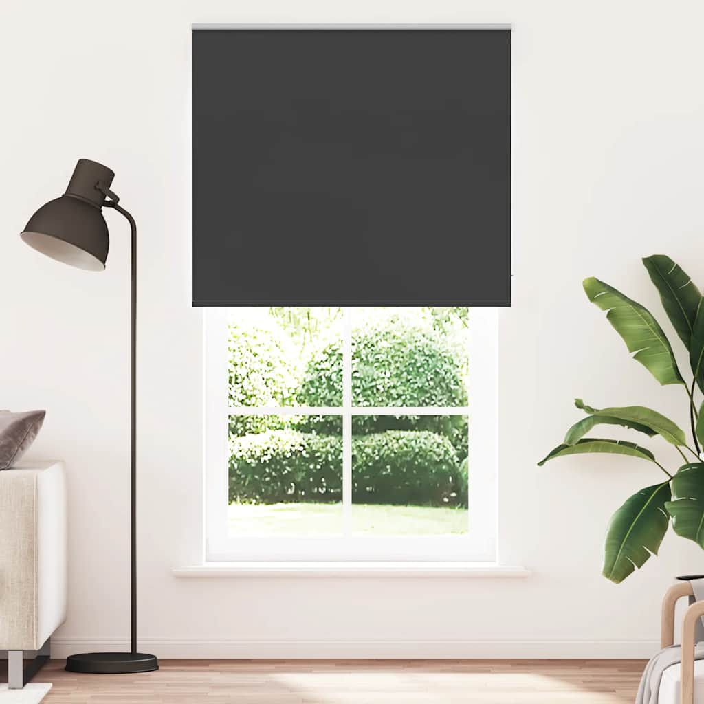 vidaXL Roleta zaciemniająca czarny 125x230cm Szerokość tkaniny 121,6cm