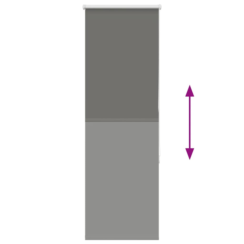 vidaXL Roleta zaciemniająca szara 45x130 cm Szerokość tkaniny 40,7 cm