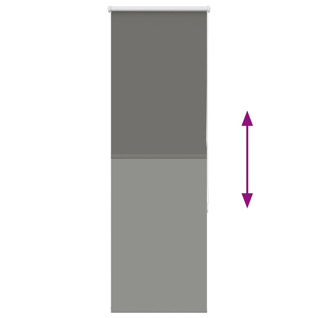 vidaXL Roleta zaciemniająca szara 50x130 cm Szerokość tkaniny 45,7 cm