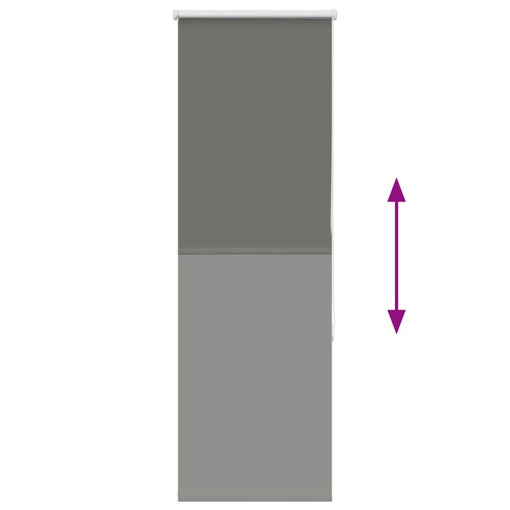 vidaXL Roleta zaciemniająca szara 55x130 cm Szerokość tkaniny 50,7 cm
