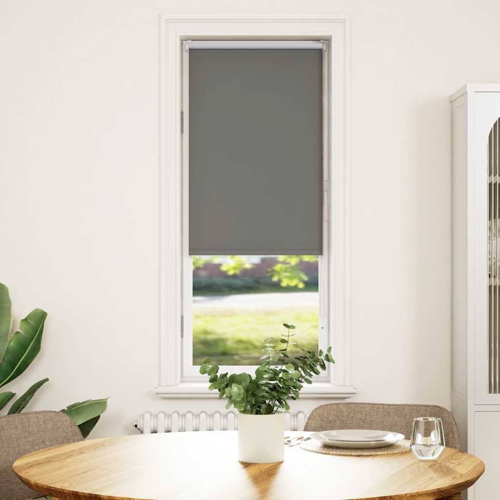 vidaXL Roleta zaciemniająca szara 60x130 cm Szerokość tkaniny 55,7 cm
