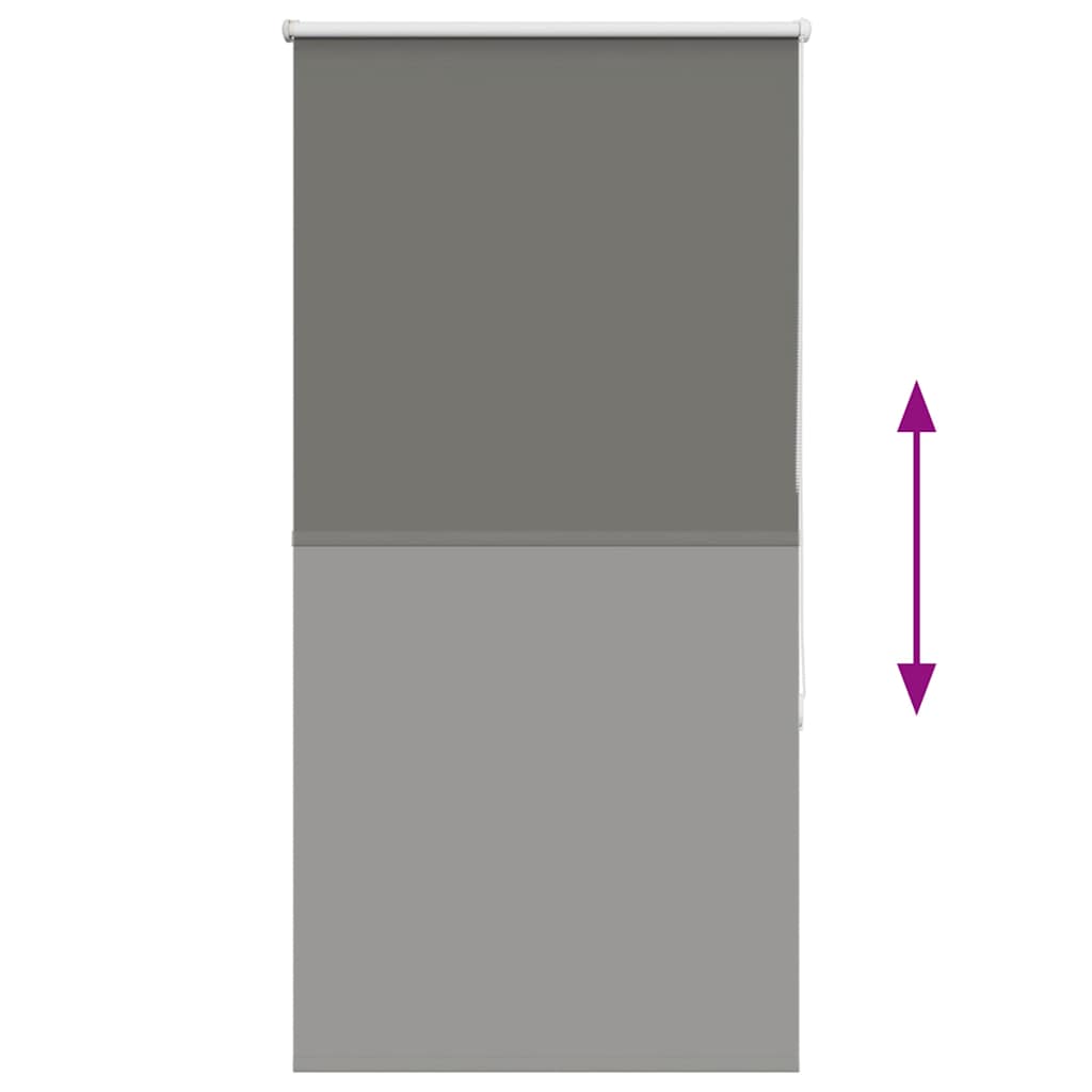 vidaXL Roleta zaciemniająca szara 80x130 cm Szerokość tkaniny 75,7 cm
