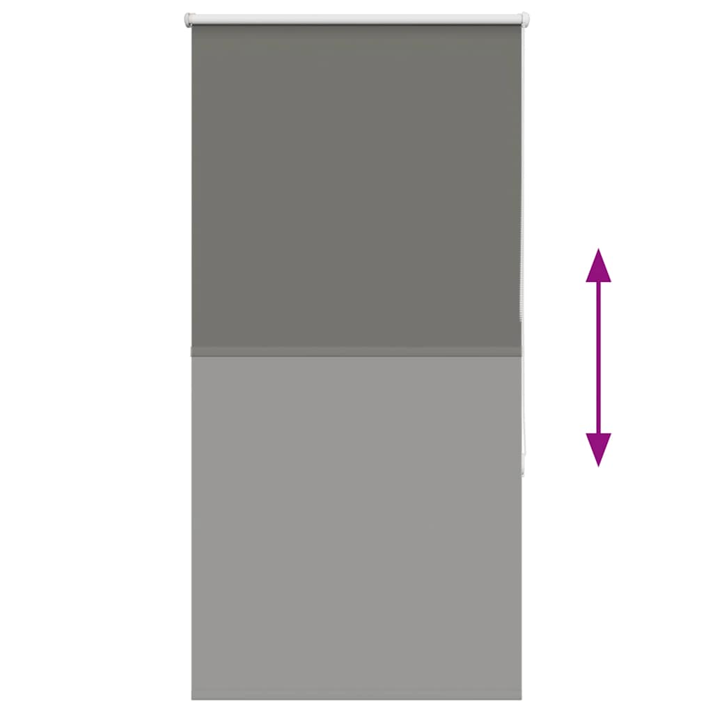 vidaXL Roleta zaciemniająca szara 85x130 cm Szerokość tkaniny 80,7 cm