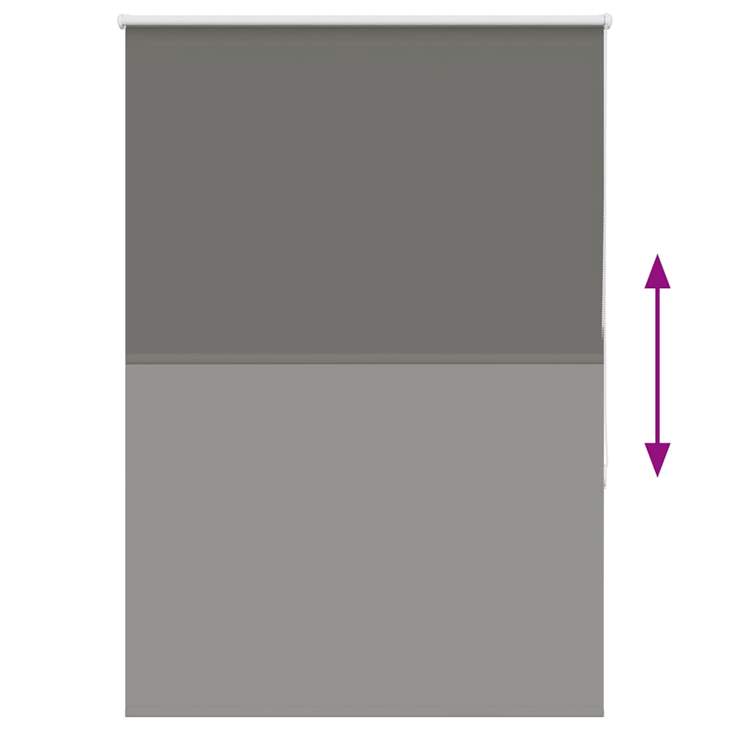 vidaXL Roleta zaciemniająca szara 90x130 cm Szerokość tkaniny 85,7 cm