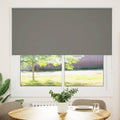 vidaXL Roleta zaciemniająca szara 145x130cm Szerokość tkaniny 141,6cm