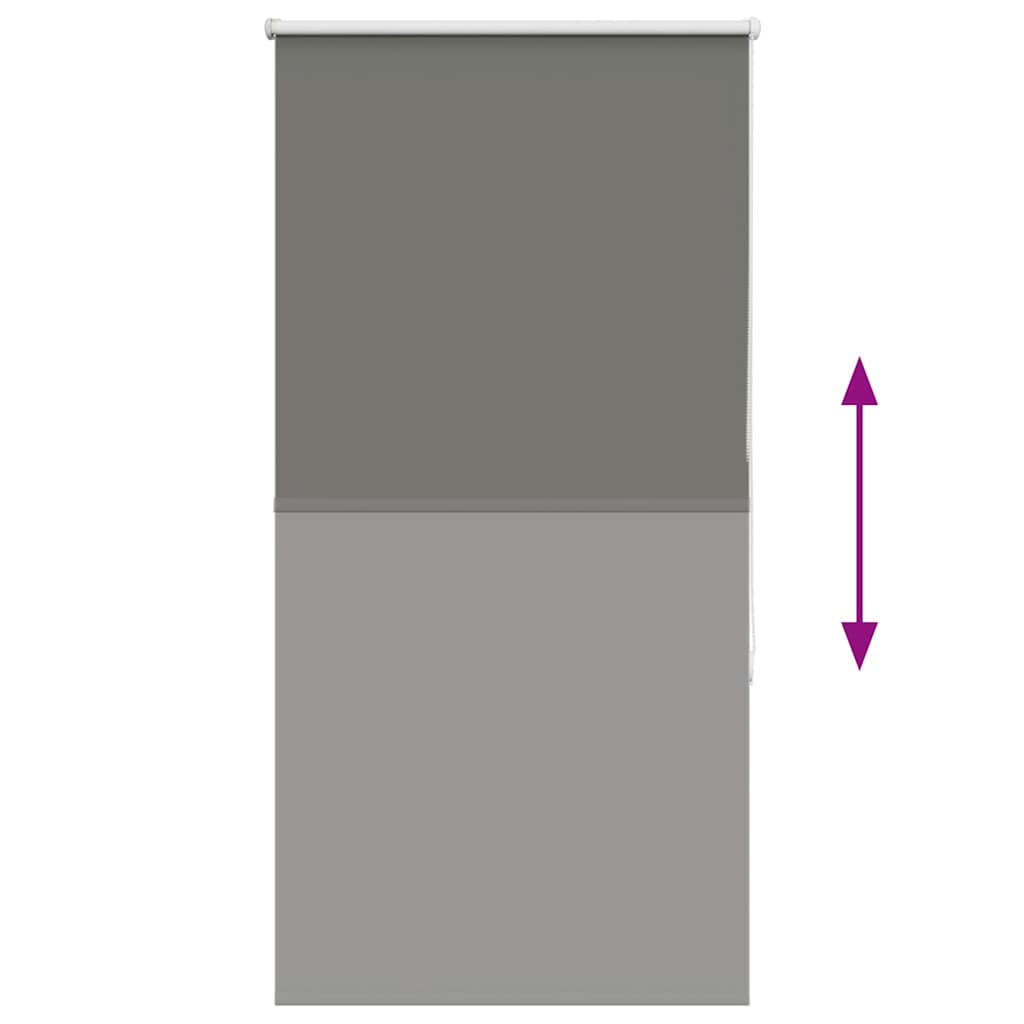 vidaXL Roleta zaciemniająca szara 80x150 cm Szerokość tkaniny 75,7 cm