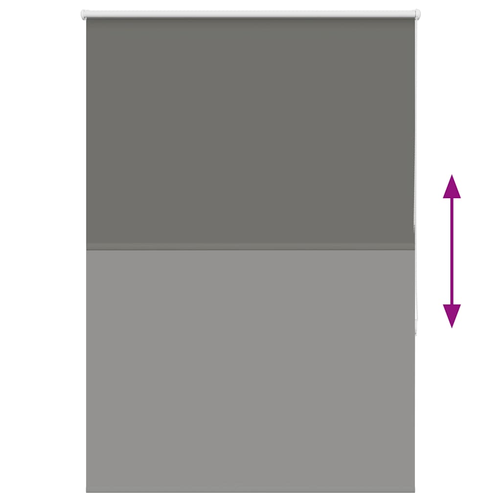 vidaXL Roleta zaciemniająca szara 100x150 cm Szerokość tkaniny 95,7cm