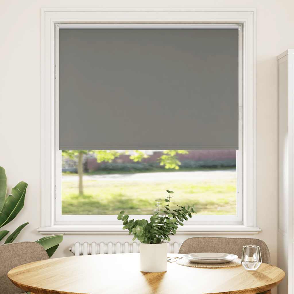 vidaXL Roleta zaciemniająca szara 100x150 cm Szerokość tkaniny 95,7cm
