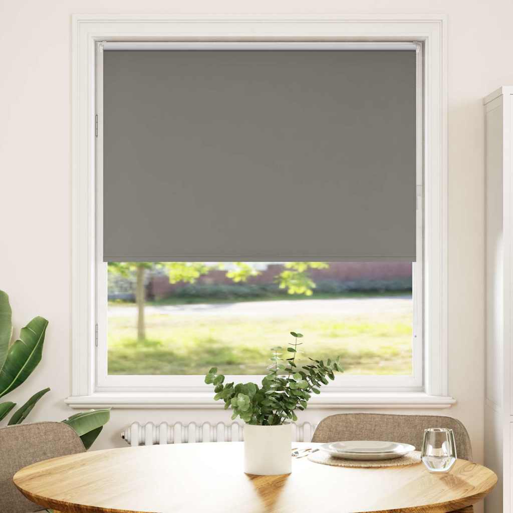 vidaXL Roleta zaciemniająca szara 90x175 cm Szerokość tkaniny 85,7 cm