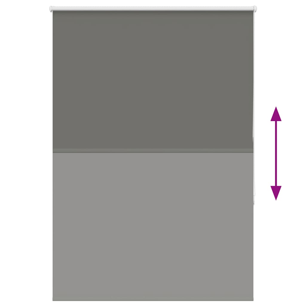 vidaXL Roleta zaciemniająca szara 90x175 cm Szerokość tkaniny 85,7 cm