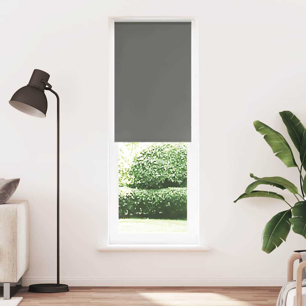 vidaXL Roleta zaciemniająca szara 65x210 cm Szerokość tkaniny 60,7 cm