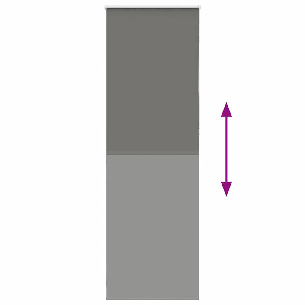 vidaXL Roleta zaciemniająca szara 75x210 cm Szerokość tkaniny 70,7 cm