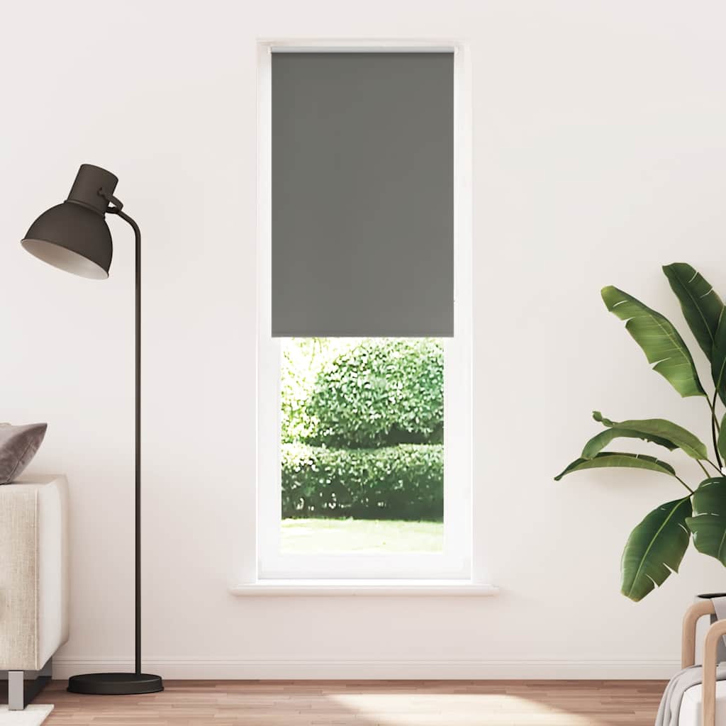 vidaXL Roleta zaciemniająca szara 80x210 cm Szerokość tkaniny 75,7 cm