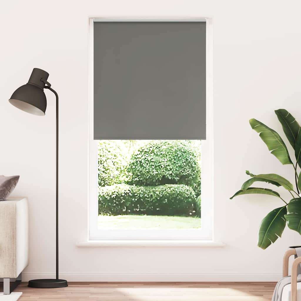 vidaXL Roleta zaciemniająca szara 105x210cm Szerokość tkaniny 100,7cm