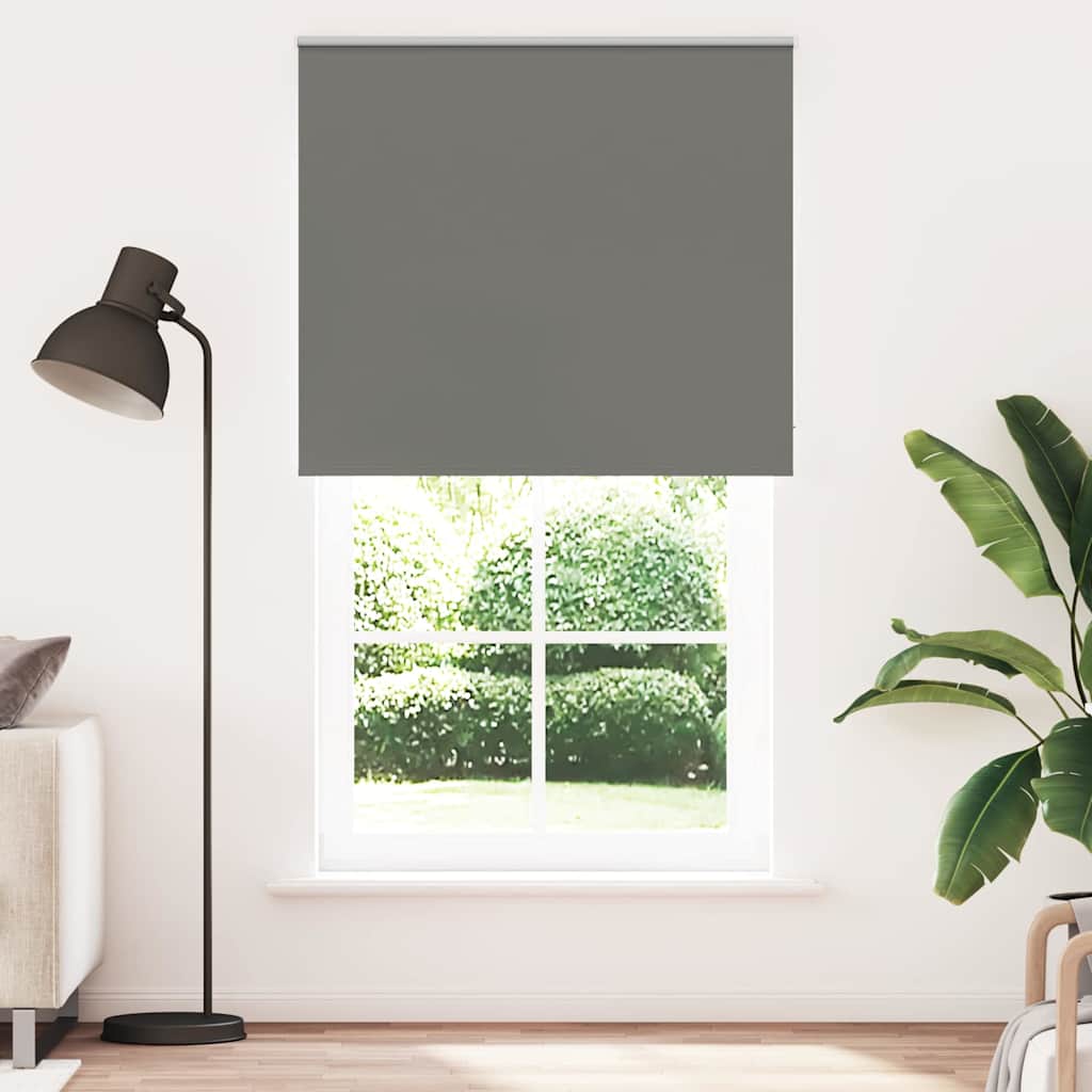 vidaXL Roleta zaciemniająca szara 135x210cm Szerokość tkaniny 131,6cm