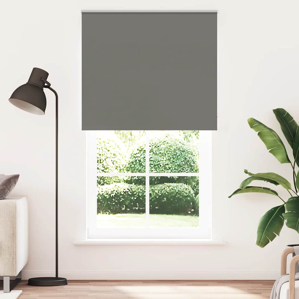vidaXL Roleta zaciemniająca szara 135x230cm Szerokość tkaniny 131,6cm