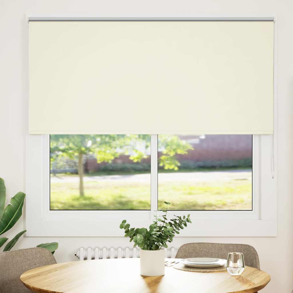 vidaXL Roleta zaciemniająca Off White 150x130 cm Szerokość tkaniny