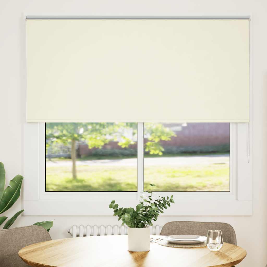 vidaXL Roleta zaciemniająca Off White 155x150 cm Szerokość tkaniny