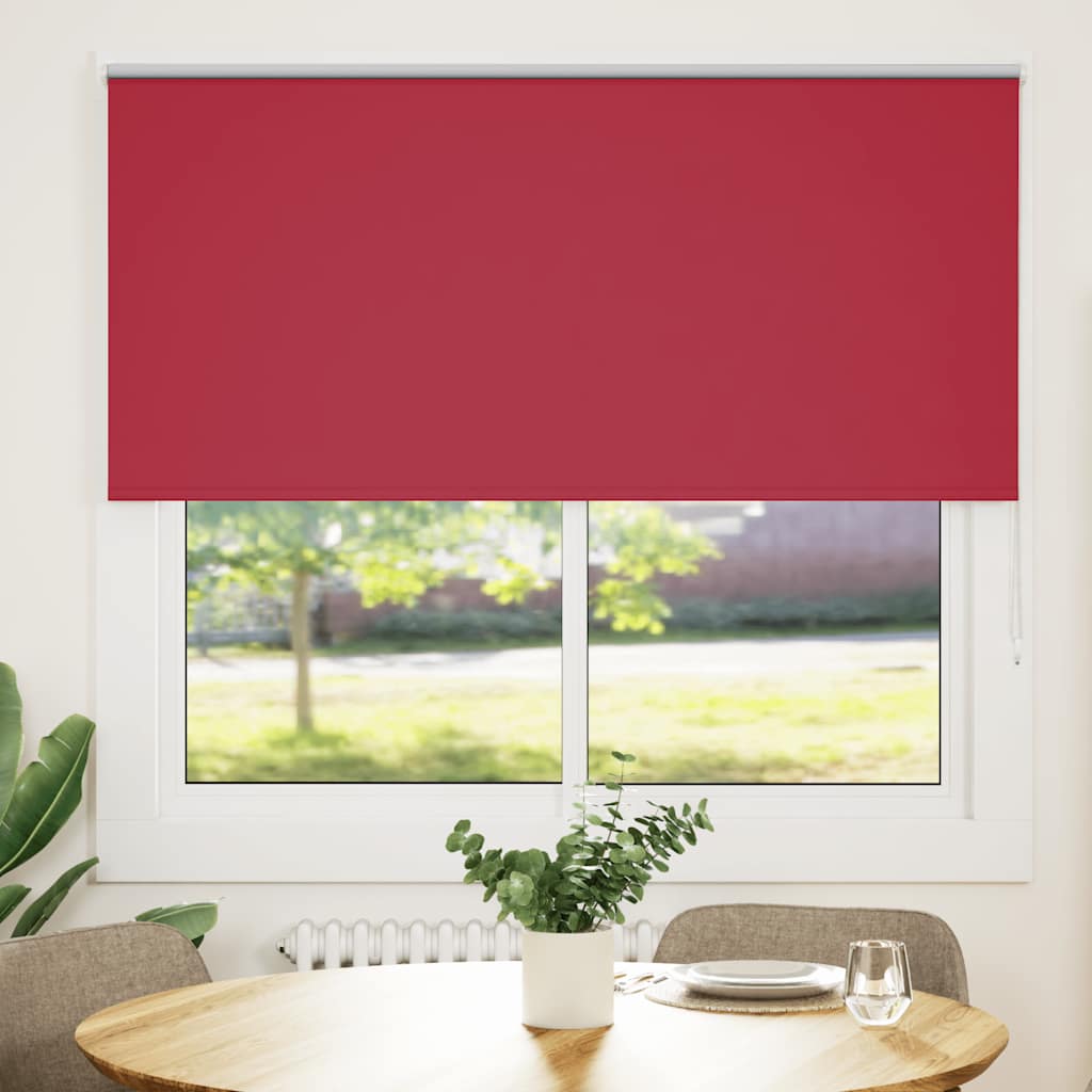 vidaXL Roleta zaciemniająca Red 145x130 cm Szerokość tkaniny 141,6 cm