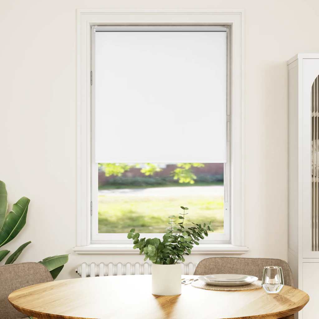 vidaXL Roleta zaciemniająca biała 75x130 cm Szerokość tkaniny 70,7 cm