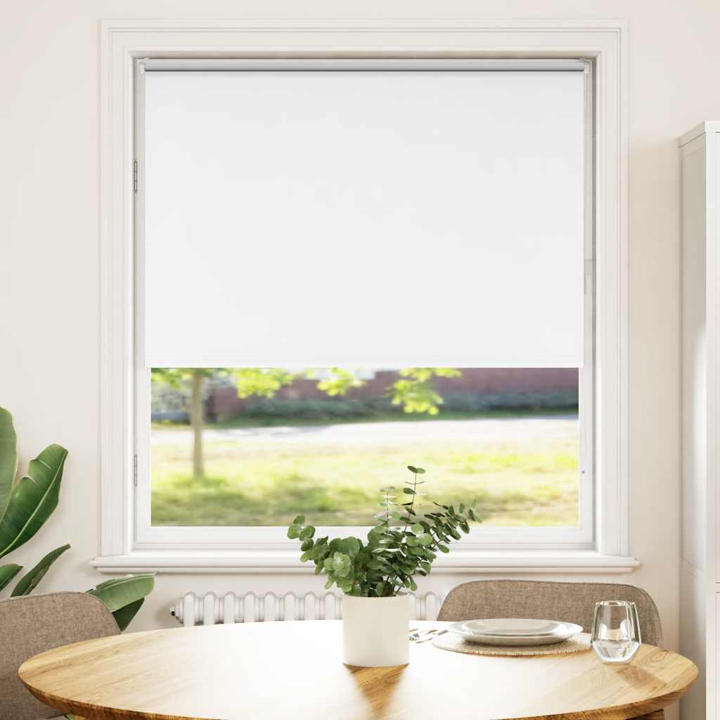 vidaXL Roleta zaciemniająca biała 105x130cm Szerokość tkaniny 100,7cm