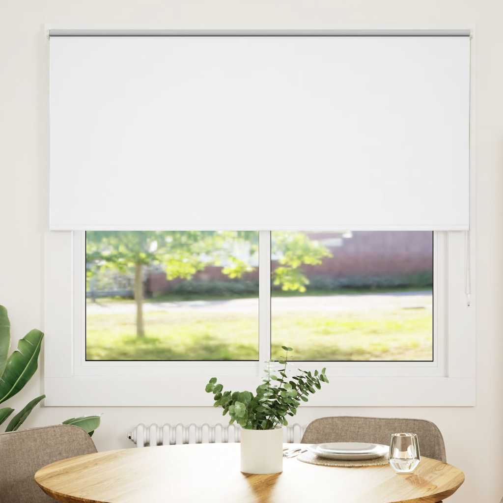 vidaXL Roleta zaciemniająca biała 155x175 cm Szerokość tkaniny 151,6cm