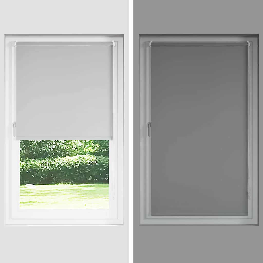 vidaXL Roleta zaciemniająca biała 120x210 cm Szerokość tkaniny 116,6cm