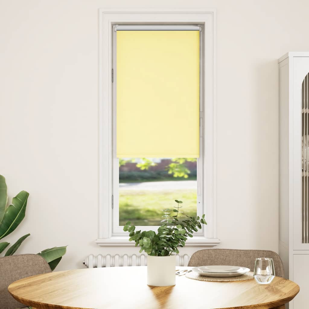 vidaXL Roleta zaciemniająca Żółta 45x130 cm Szerokość tkaniny 40,7 cm