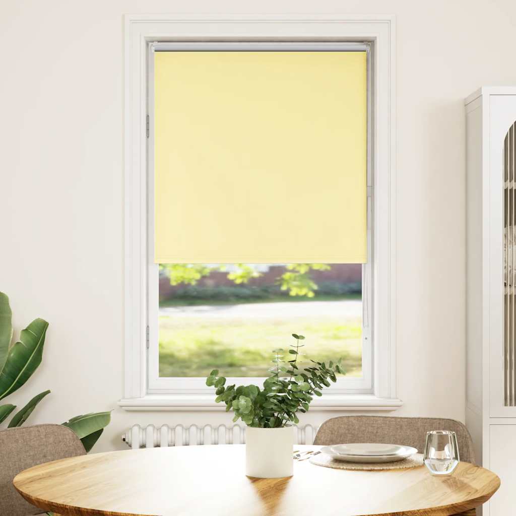 vidaXL Roleta zaciemniająca Żółta 80x130 cm Szerokość tkaniny 75,7 cm
