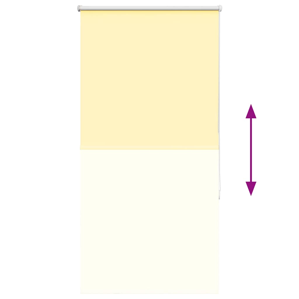 vidaXL Roleta zaciemniająca Żółta 80x130 cm Szerokość tkaniny 75,7 cm