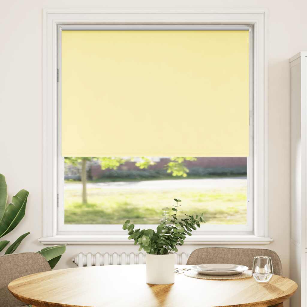 vidaXL Roleta zaciemniająca Żółta 95x130 cm Szerokość tkaniny 90,7 cm