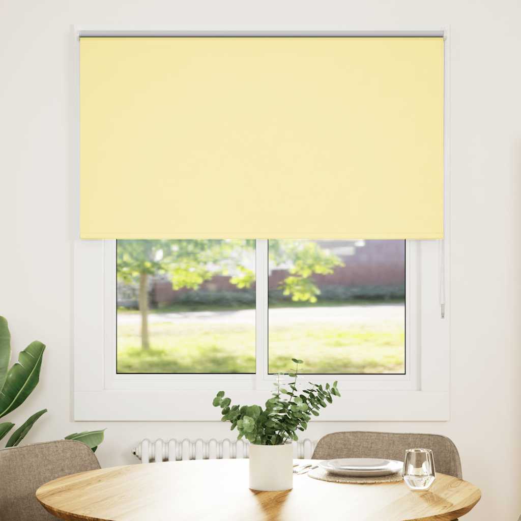 vidaXL Roleta zaciemniająca Żółta 135x150 cm Szerokość tkaniny 131,6cm