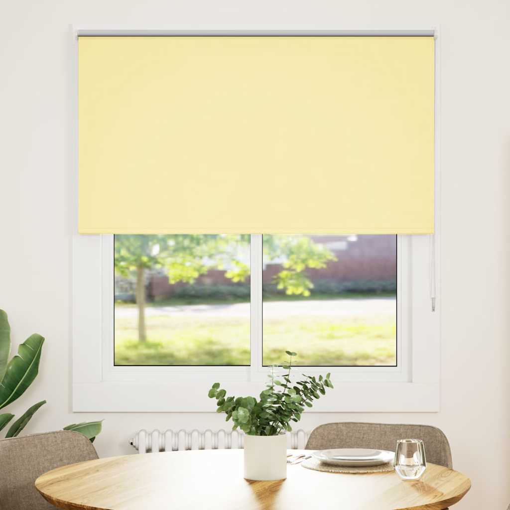 vidaXL Roleta zaciemniająca Żółta 140x150 cm Szerokość tkaniny 136,6cm