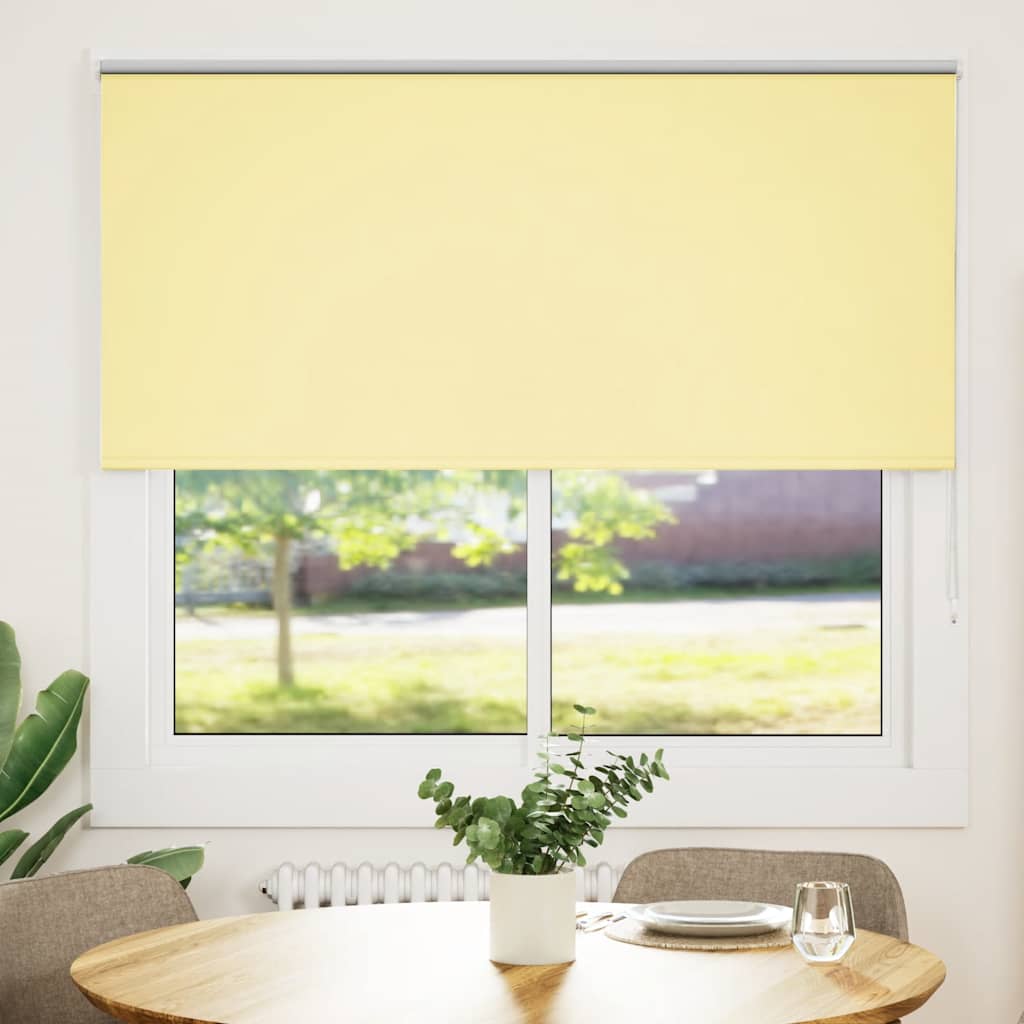 vidaXL Roleta zaciemniająca Żółta 155x150 cm Szerokość tkaniny 151,6cm