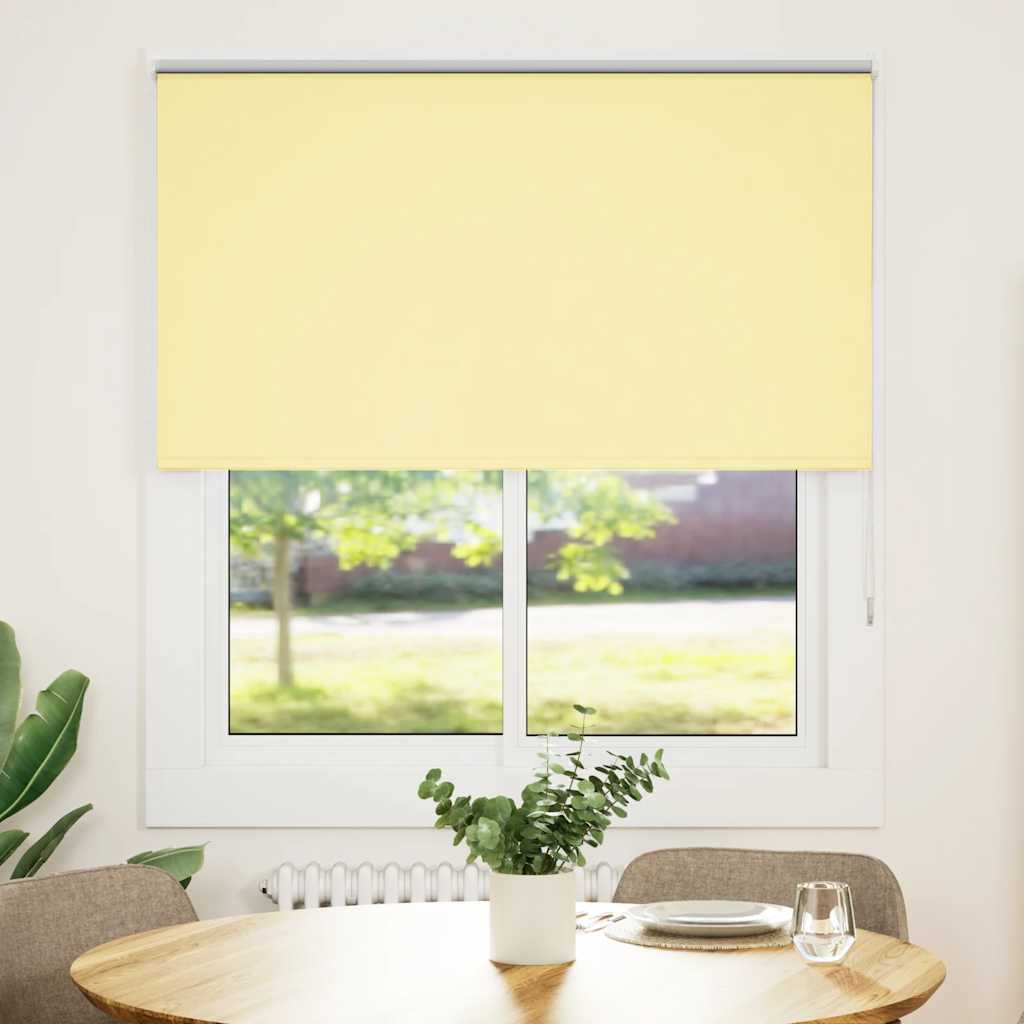 vidaXL Roleta zaciemniająca Żółta 135x175 cm Szerokość tkaniny 131,6cm