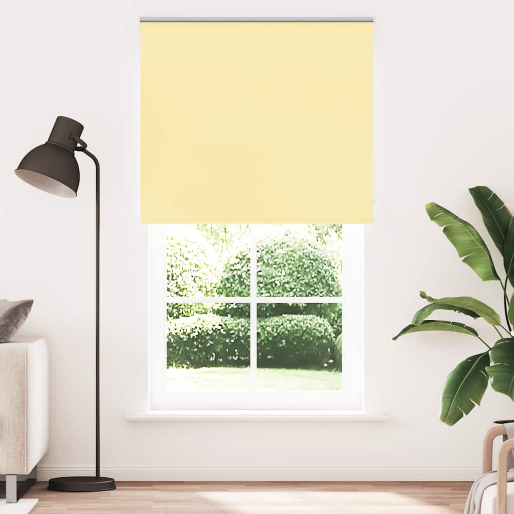 vidaXL Roleta zaciemniająca Żółta 130x230 cm Szerokość tkaniny 126,6cm